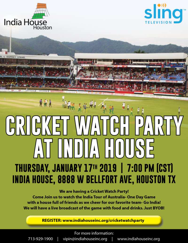 Cricket Watch Party at India House