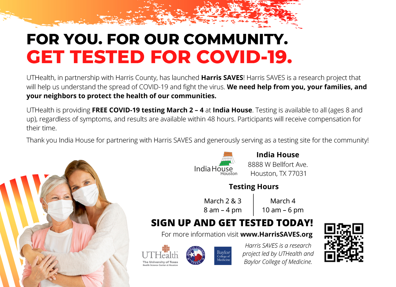 Free Covid19 testing at India House