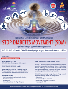 Yoga based lifestyle approach to manage Diabetes